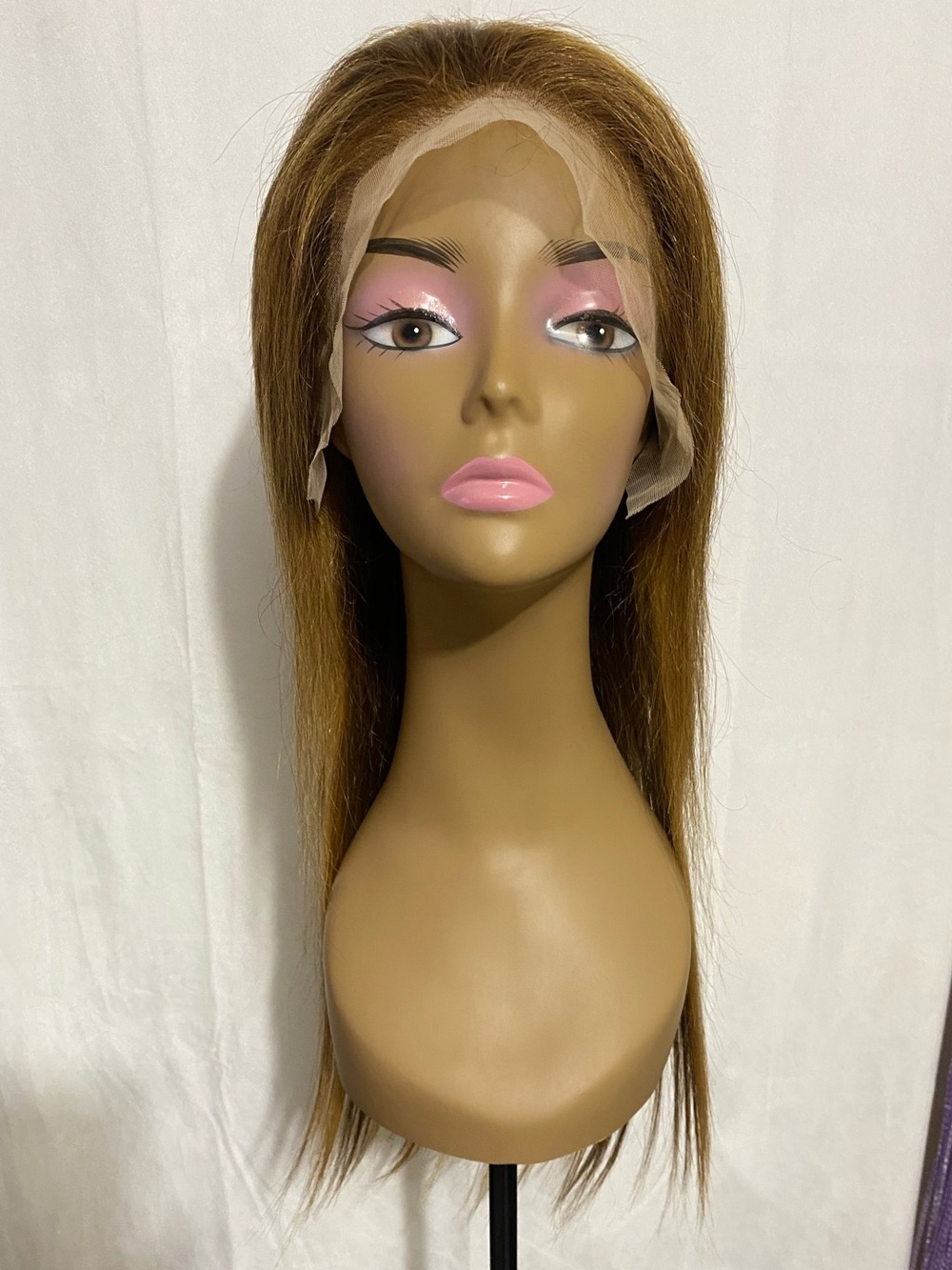 24" Ombre 4/27 Human Hair Wig 13x4 Lace Frontal Pre-plucked Natural Density
